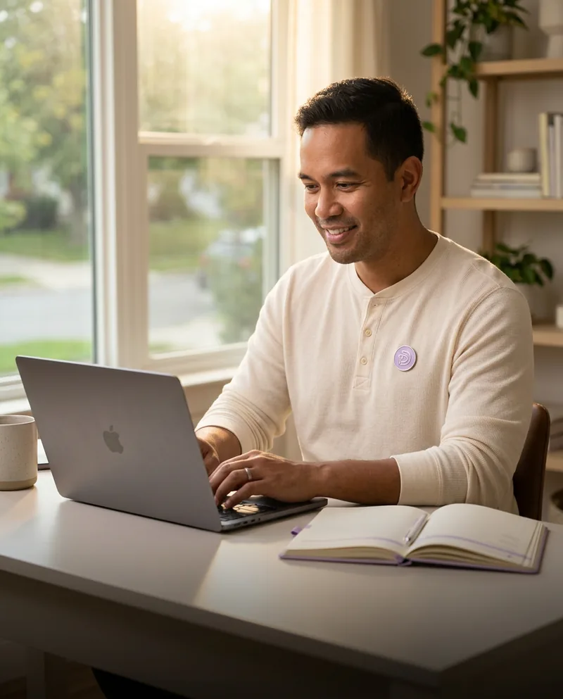 A DirectCare AI Care Coach reviewing a personalized Care Plan with a patient
